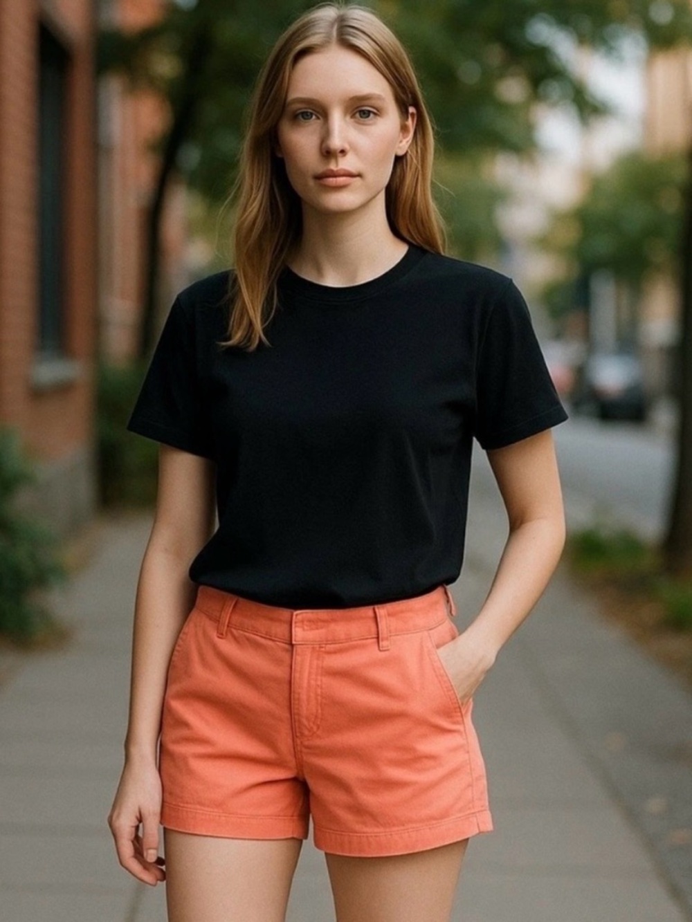 J. Crew Orange/Coral Chino Shorts, Women’s, Size 0